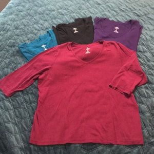 3/4 sleeve t-shirts, Bundle of 4